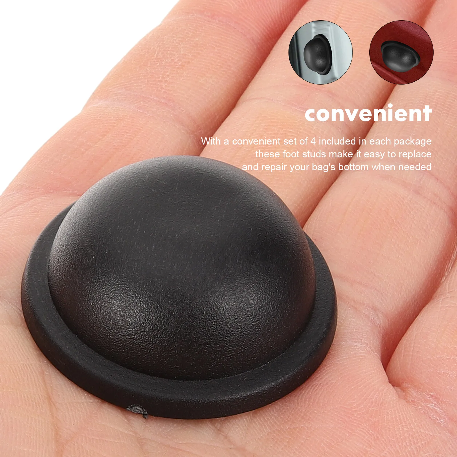 4 Pcs Bag Rivets Durable Round Suitcase Studs Replacement Craft Nail Rivets for Backpack Bottom Repair Furniture Feet