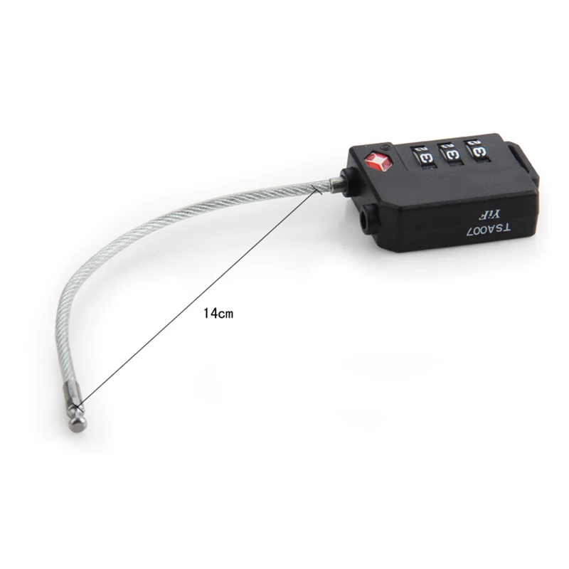 Digital senha de bloqueio para Mala e Bagagem, TSA Aço Wire Lock, Código Aduaneiro, Mala de Viagem
