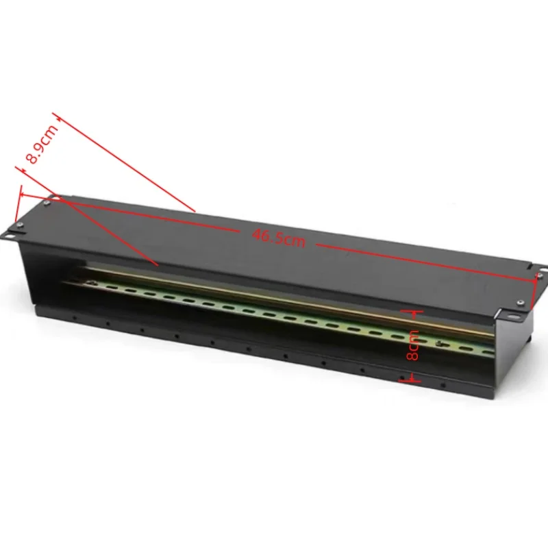 2U Rack-Mounted Cabinet Power Distribution Unit, 19inch Rack-Mounted Power Distribution Box with Built-In Rail, Circuit Breaker Lightning Protection Socket Modular Installation Power Distribution Rack, Supports Customization of Circuit Breaker Socket Lightning Protection Modules, Modular Circuit Breaker Lightning Protection Socket Installation Cabinet Distribution Box, Product 1 Set Includes Cabinet Fixing Screws.