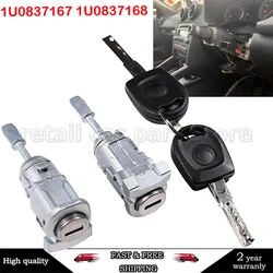 For Vw Transporter T5 Caravelle Fabia Front Left Right Lock Barrel Lockset whit Key OE 1U0837167 1U0937168