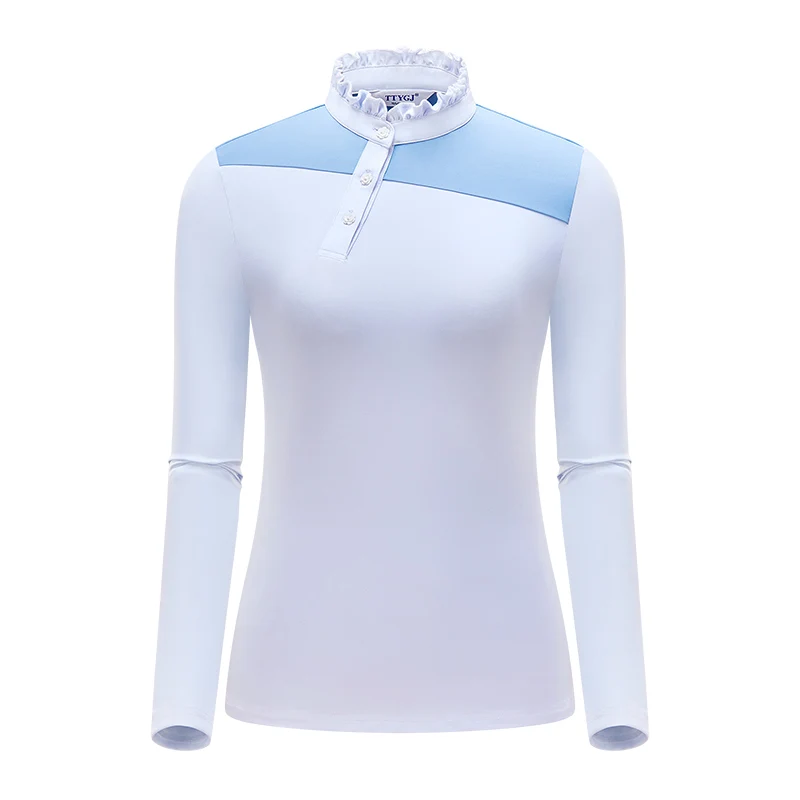 TTYGJ 2023 golf wear Woman clothing Slim Fit Shaping Top Outdoor UV Resistant Elastic Quick Drying Long Sleeve Sports T-shirt