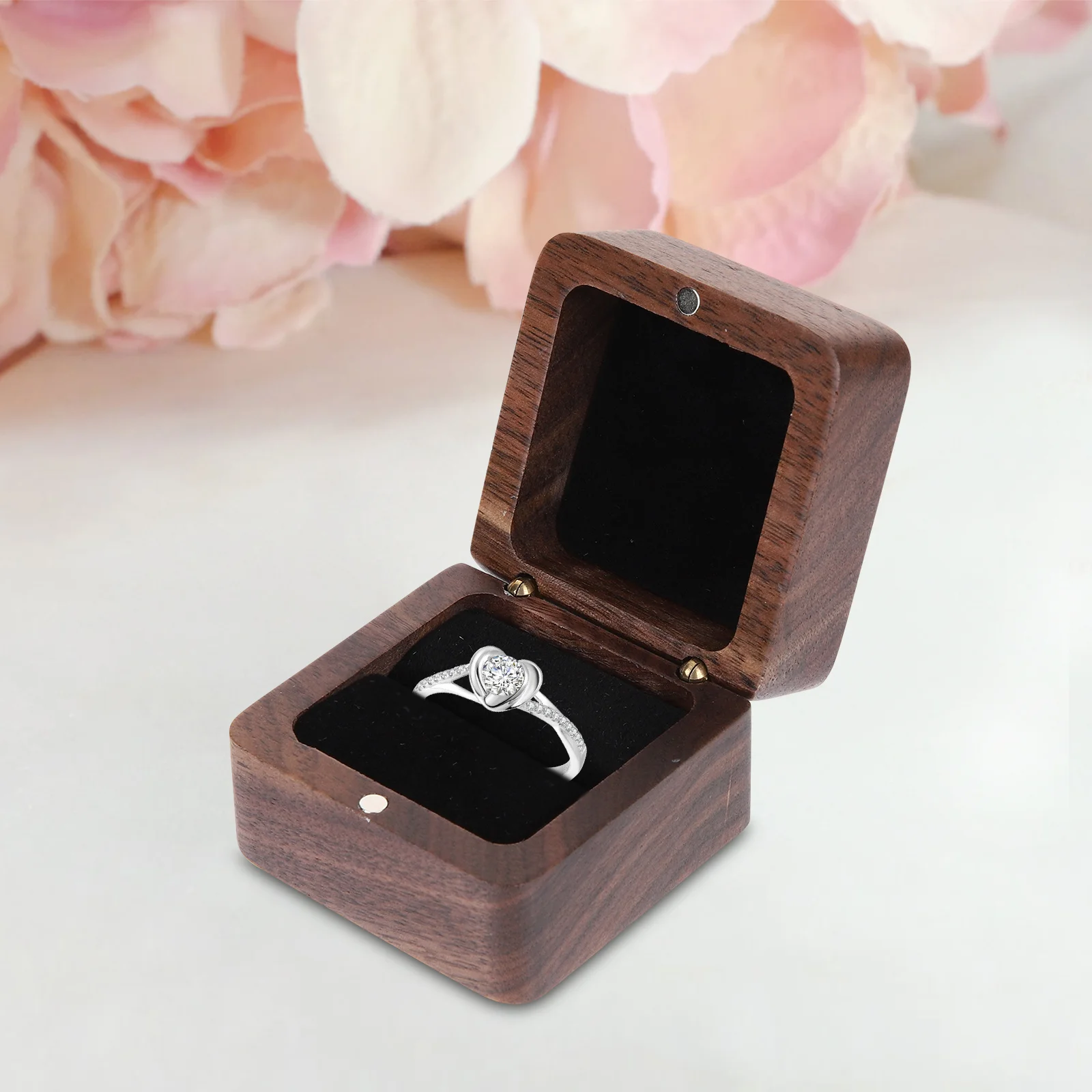

Holder For Wedding Boxes For Ceremony Engagement Organizer Wedding Proposal Ring Jewelry Box Travel Ring Organizer Case