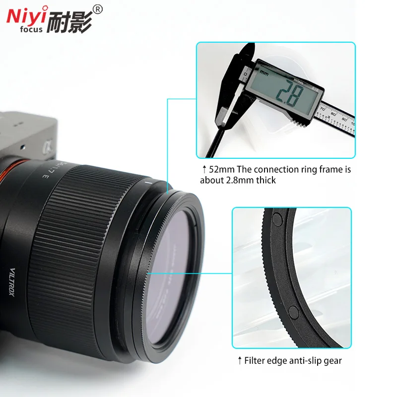 NIYI Magnetic filter 52mm 58mm 67mm 77mm Circular Polarizer Lens Filter Quick Installation CPL ND Starlight Streak Filter