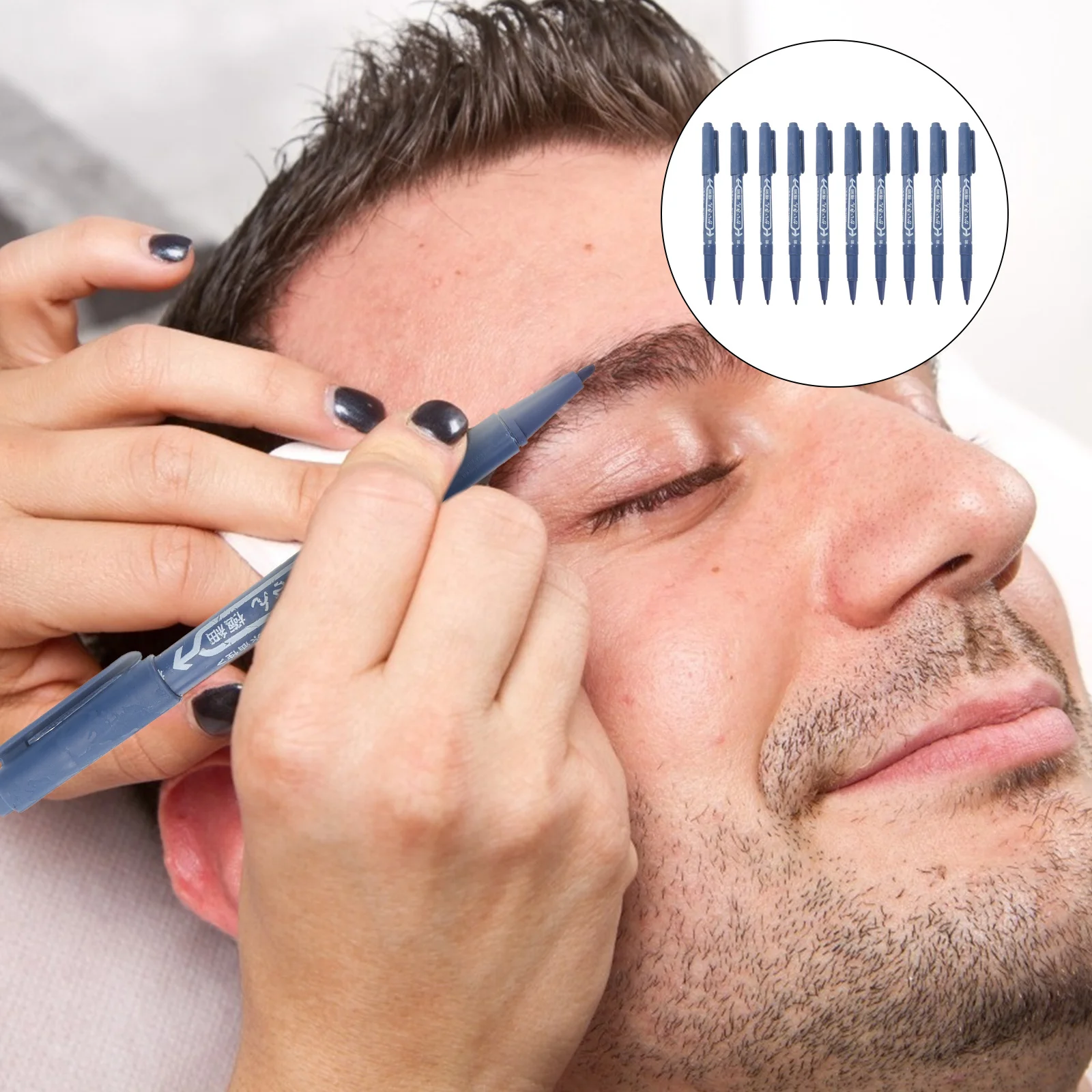 

10 шт., ручка для рисования с двумя наконечниками, устойчивая к размазыванию, цветной пластиковый маркер для боди-арта, временные татуировки, макеты дизайна