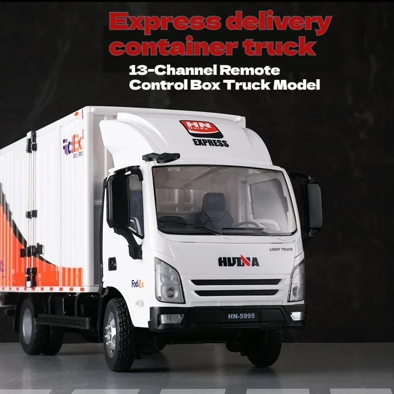 Huinna 1:18 Scale Remote Control Truck 13-Channel RC Delivery Vehicle Small Floating Cargo Truck Miniature Transport Car Toy1524