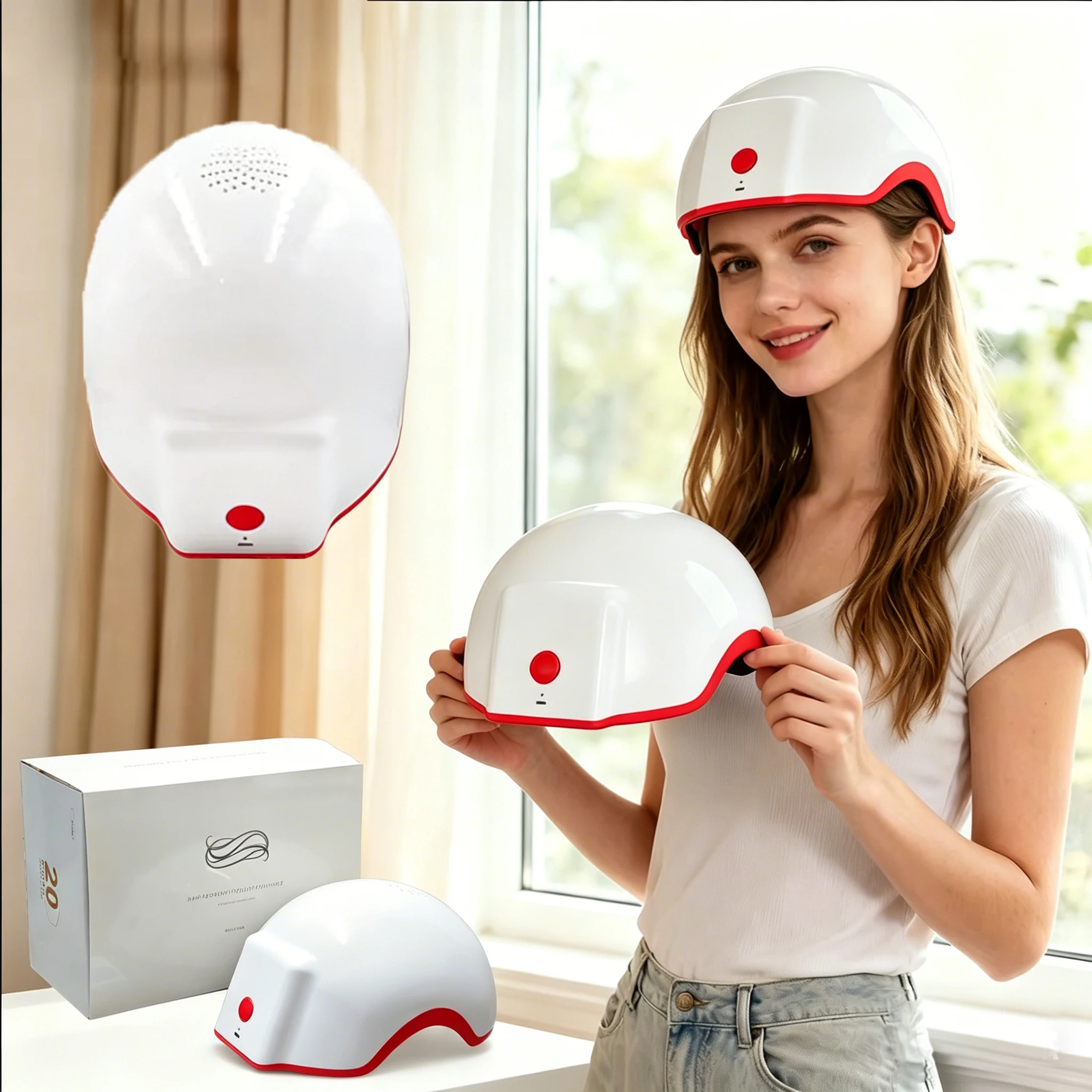 

Cordless Laser Hair Growth Helmet Fast Hair Regrowth Cap Scalp and Head Relax Massage Anti Hair Loss Treatment Machine Home Use