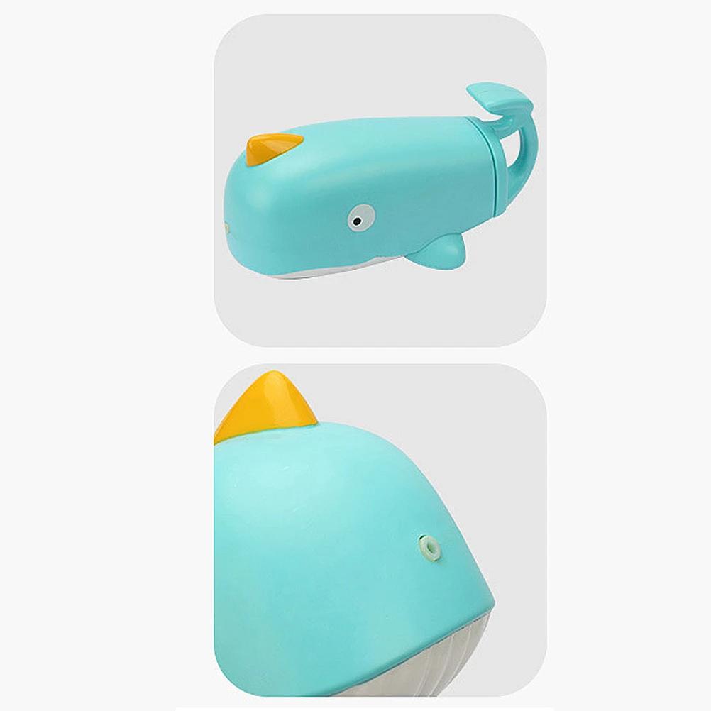 Zabawka wodna dla dzieci - wieloryb strzelający wodą, idealna na lato, plażę, imprezy przy basenie, jasnoszary.