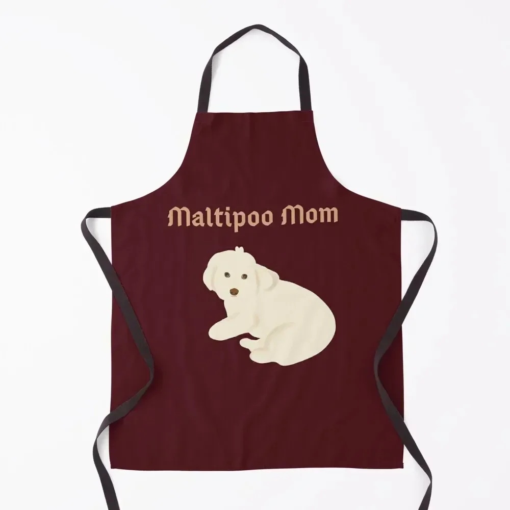 

Maltipoo Mom Apron Waiter Uniforms Kitchen For Men Home and kitchen products Men gift Apron