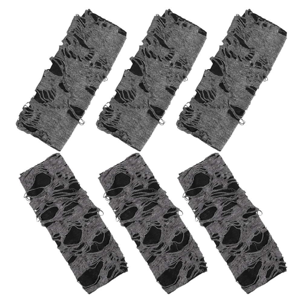 

3 Pairs Rock Style Gloves Women's Punk Goth Arm Sleeve Ripped Masquerade Party Cosplay Warmers