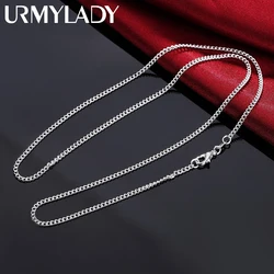 5pcs Lot 40-75cm wholesale 925 Sterling Silver Necklace 2MM String chain wedding for Women Men high quality Jewelrys Gifts