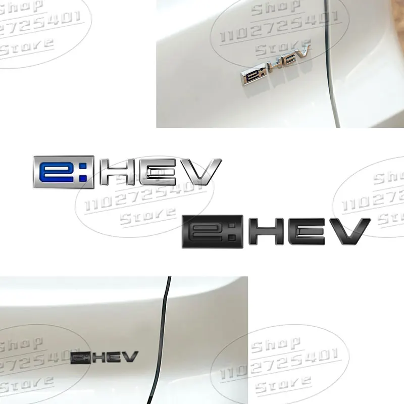 e: HEV شعار شعار سيارة التصميم الذيل الوفير الخلفي الجذع الجانب الحاجز شارة البلاستيك ملصق ل سيفيك أوديسي أكورد الهجين صالح ديكو #2
