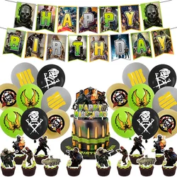 Call of Duty Birthday Party Balloon Decoration Set Kids Birthday Party Supplies Banners Flag Pulling Cake Flag Planting Gift