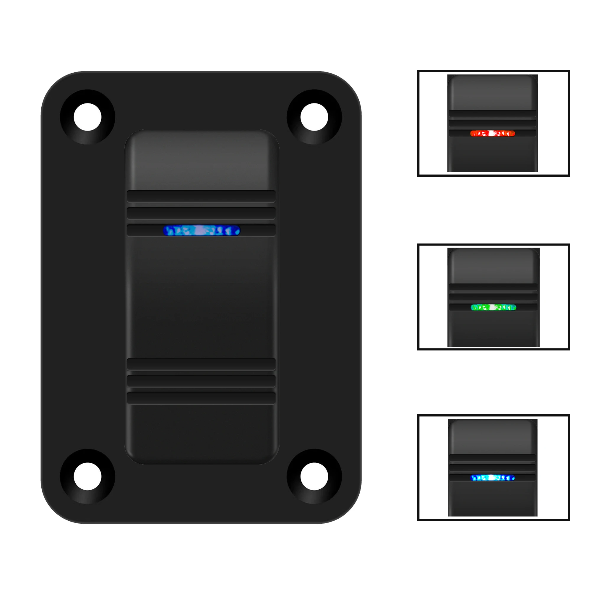 

12 В, 24 В, светодиодный клавишный переключатель, цвет красный, синий, зеленый, Комплект алюминиевых панелей, водонепроницаемый для лодки, грузовика, Автодома, трактора, тележки, автомобиля