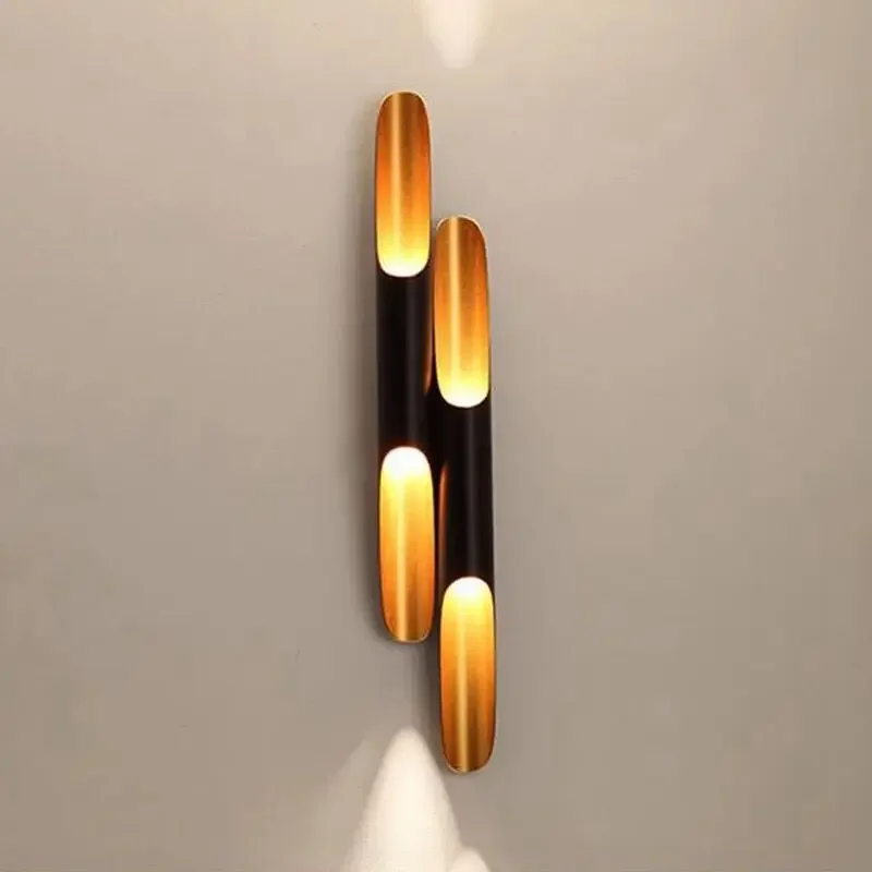 

NEW Replica Delightfull Coltrane Wall light lamp LED aluminum pipe wing 2 lights black golden E27 wall lamp light sconce