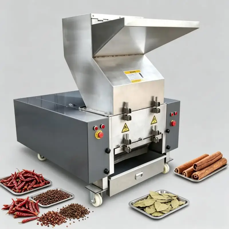 Coarse Crusher Machine Industrial Pre Crushing Equipment Replaceable Blades For Cinnamon Turmeric Ginger Herb Processing