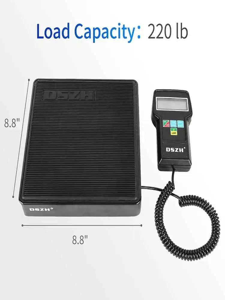 DSZH RCS-7040 Electronic Digital HVAC A/C Refrigerant Freon Charging Weight Scale with Case Measuring Tools