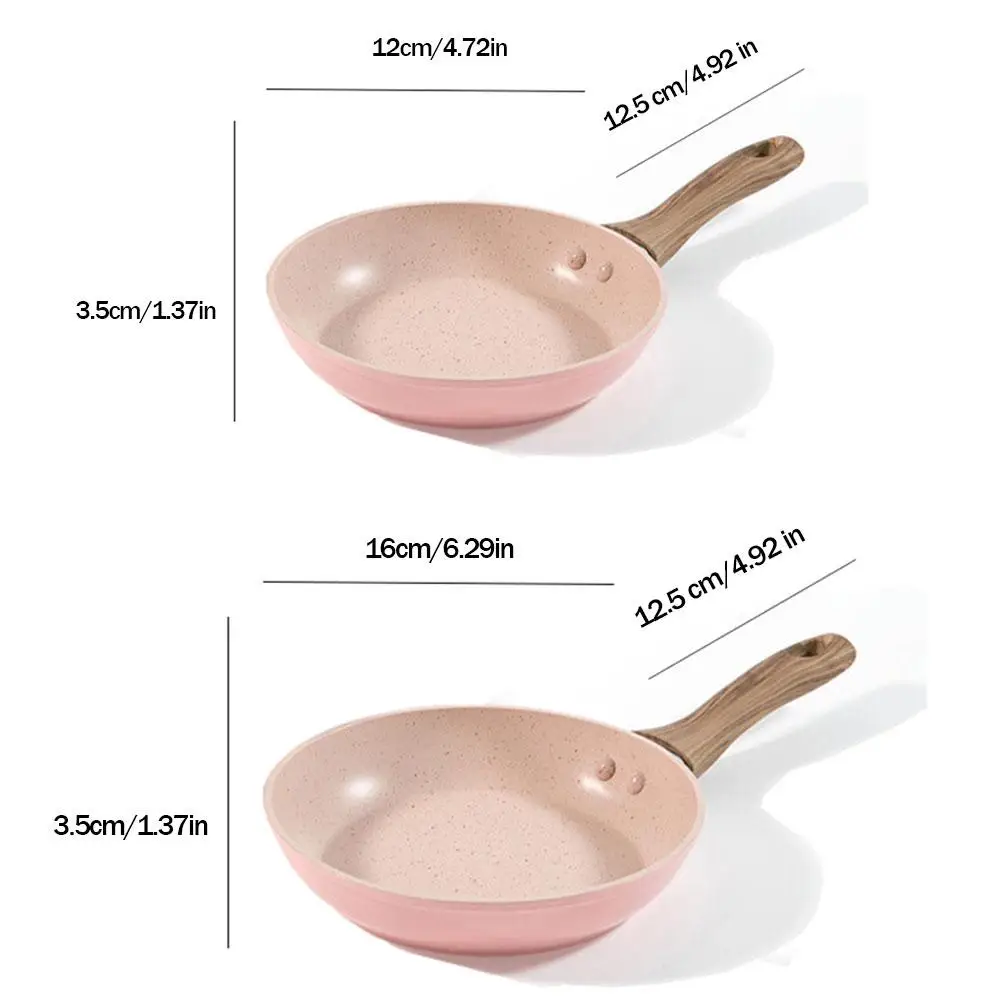 Non Stick Flat Bottomed Pan Mini Fried Egg Wheat Rice Stone Pot Steak Induction Cooker Open Flame Universal Kitchen Utensils