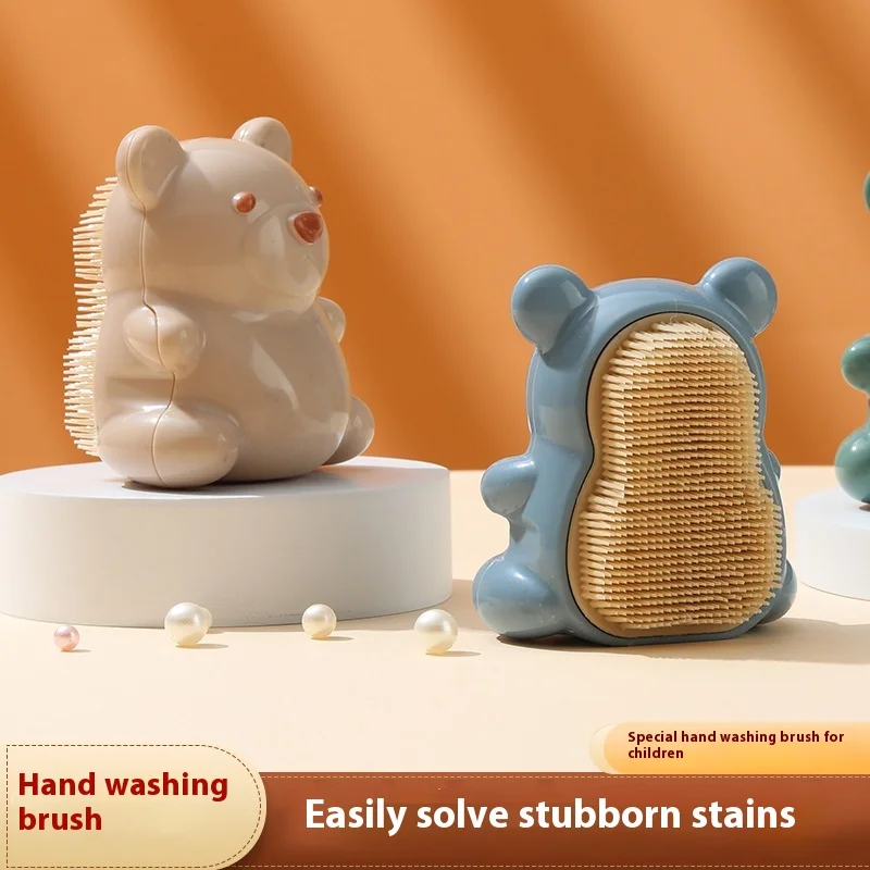 

Creative Bear Hand Wash Brush Children's Nail Slot Cleaning Brush Massage Baby Washroom Toilet Household Bathroom