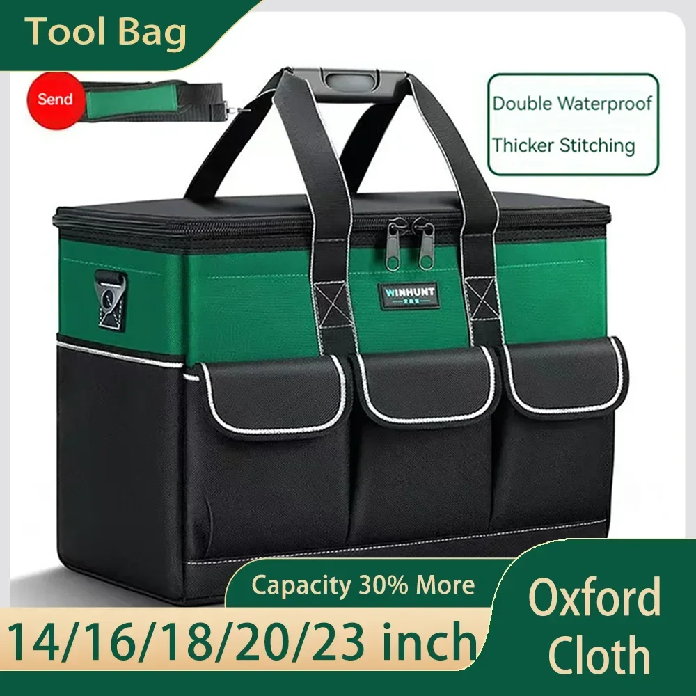 Electrician\'s Tool Bag Square Tool Bag Strong and Durable Carpentry Special Construction Site Large Capacity Canvas Bag Box