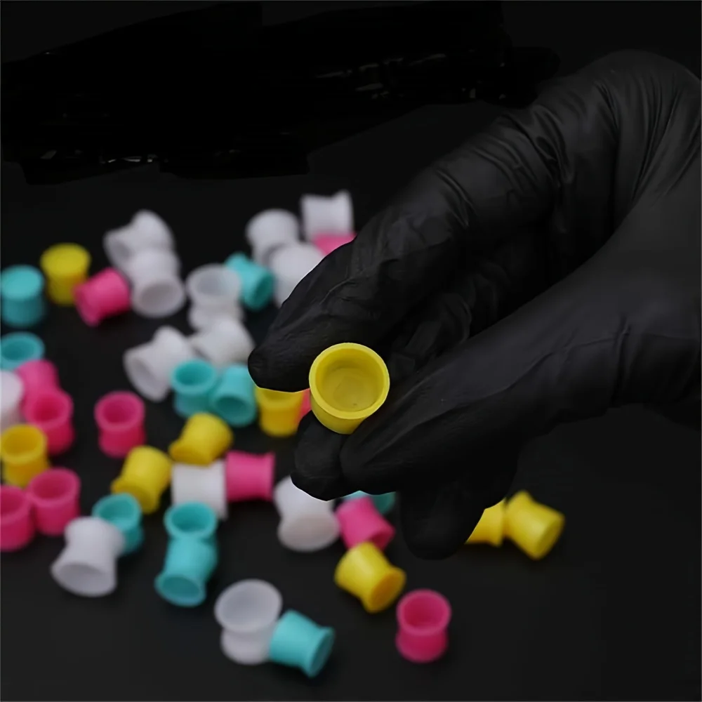 50/100/300pcs Tattoo Ink Cup Heart-Shaped Disposable Silicone Tattoo Pigment Cup Eyebrow Eyeliner Lip Color Tattoo Pigment - Image 4