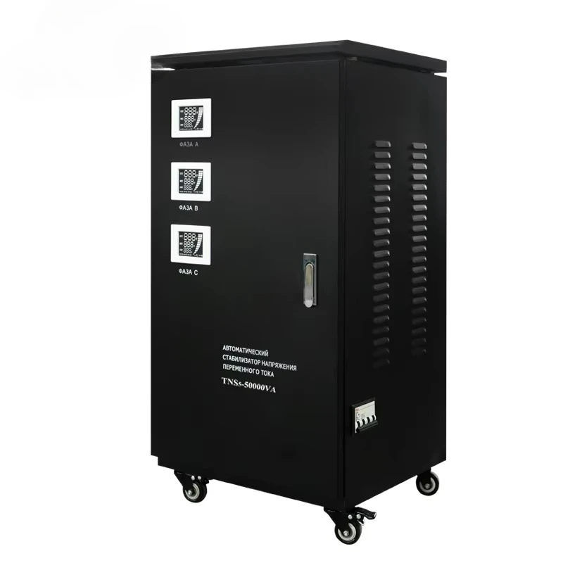 Three-Phase Automatic Voltage Regulators/Stabilizers 10KVA 20KVA 30KVA 50KVA 100KVA Range AC 380V Industrial Machines