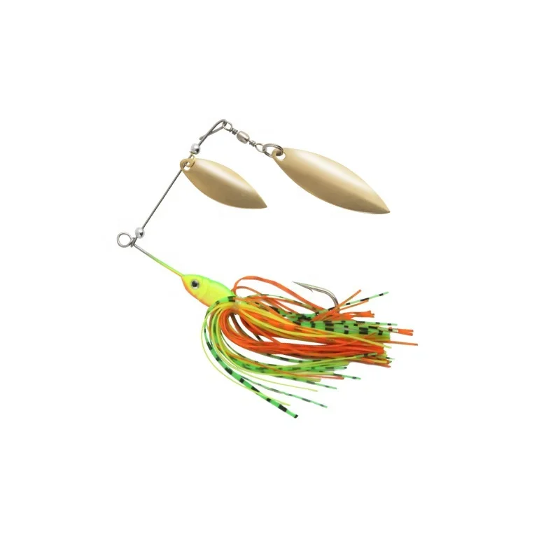 Rooster Tail Bass Fishing Lures Lifelike Spinnerbait Fishing Spinner Baits