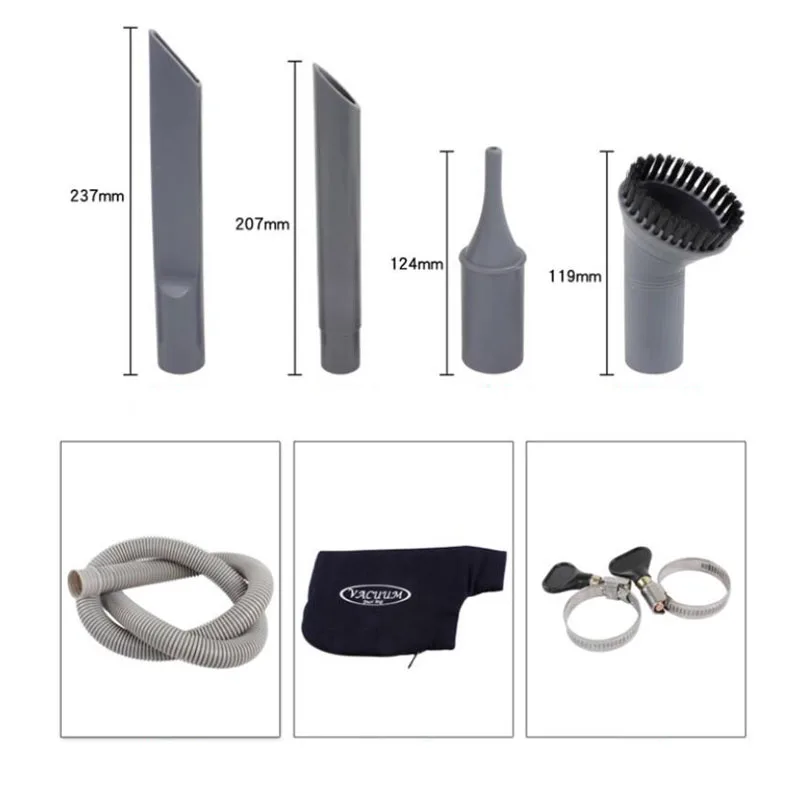 

Dual-purpose air guns, dust protectors and suction tools, pneumatic blow guns and vacuum cleaners for automotive cleaning