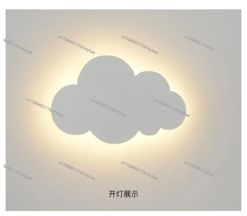 LED Cloud  Wall Lamp Modern Living Room Girl Children's Bedroom Kids Minimalist Decoration White Dimming