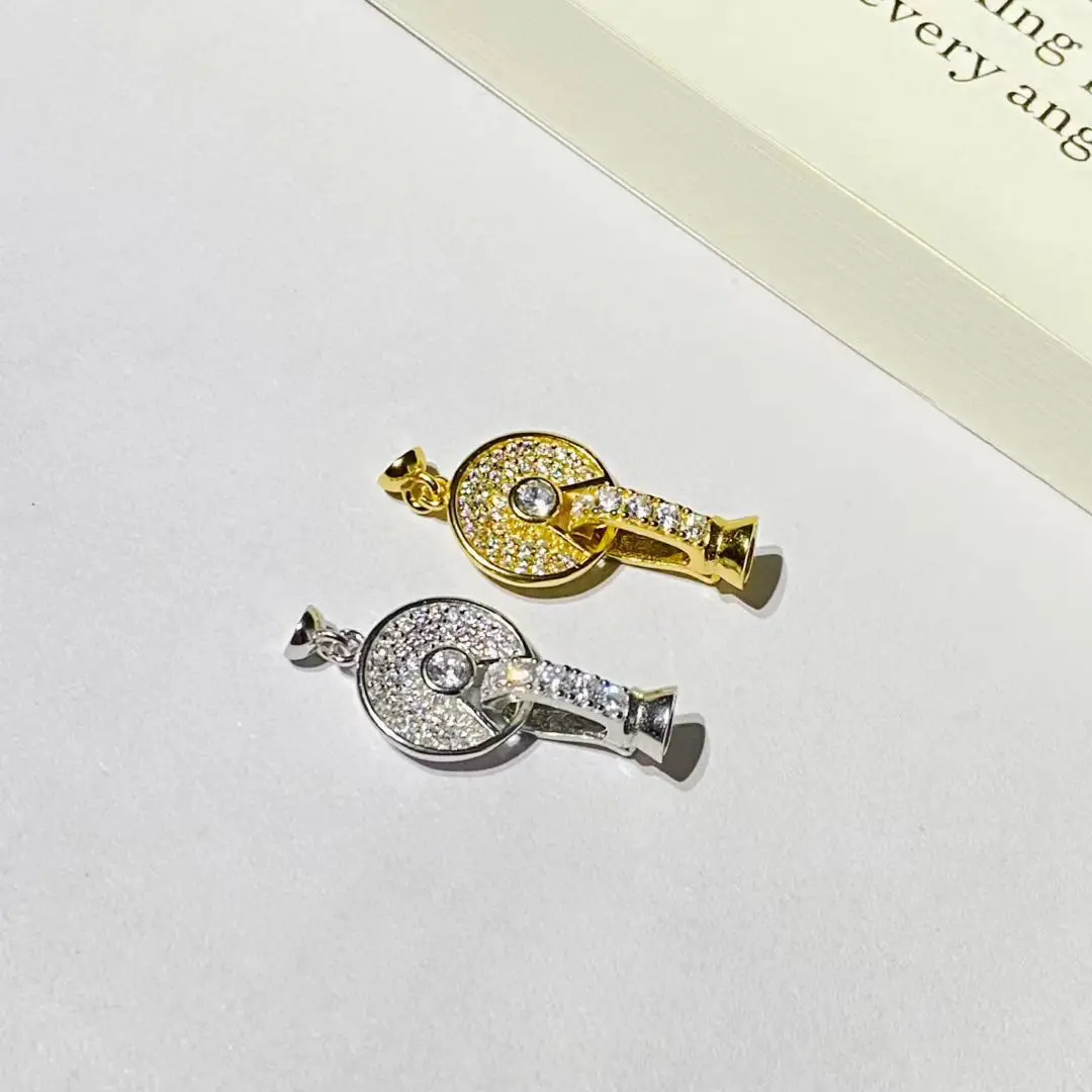 

Wholesale DIY 925 Sterling Silver Necklace Bracelet Clasp Hook Accessories for 5-12mm Pearls 5pcs/lot