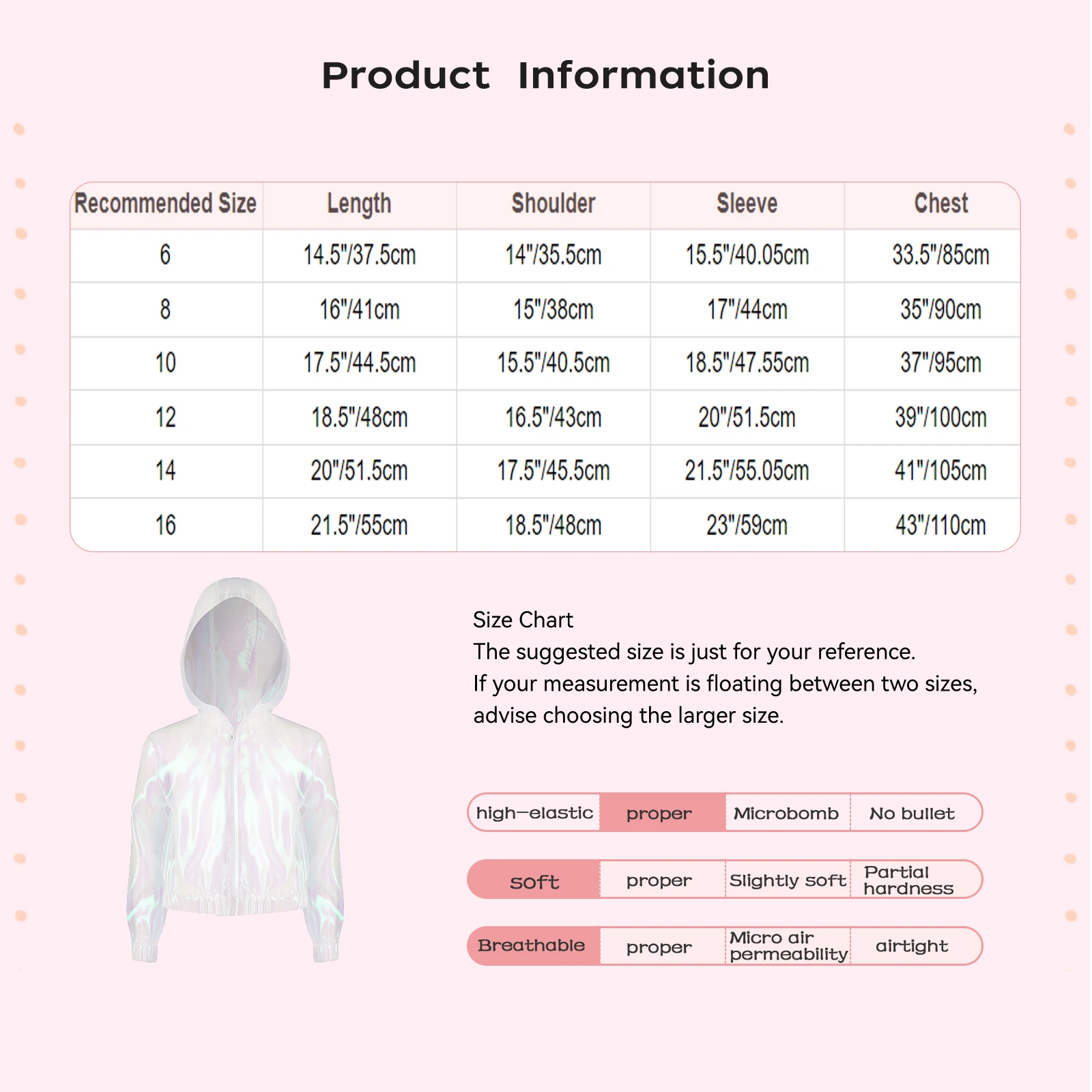 Kids Girls Sun Protective Clothing Shimmery See-Through Jacket Outwear Long Sleeve Zipper Hooded Coat Fashion Thin Light Jacket