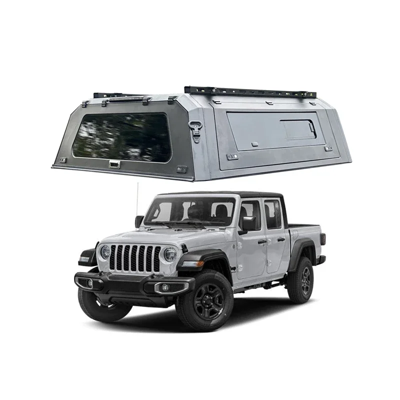 With Glass Side Doors Pickup Truck Canopy With Hard Top Truck Tonneau Cover Topper Use For Je ep Gladiator