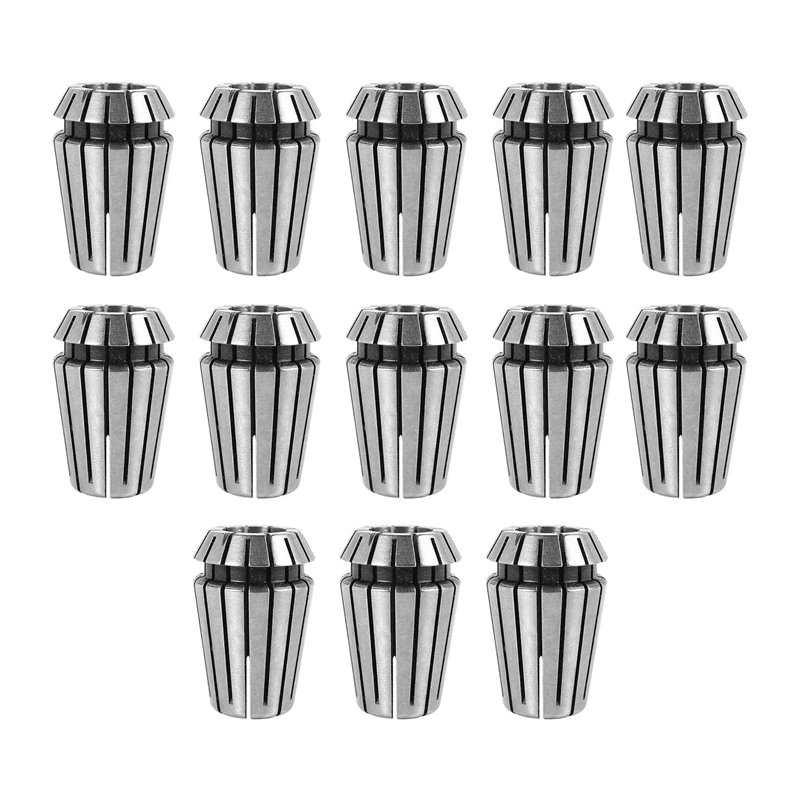 ABGG-13 Pieces 1-13Mm Er20 Collet Chucks Workpiece Clamping Milling Lathe Inch Elastic Collet Engraving Machine Accessories