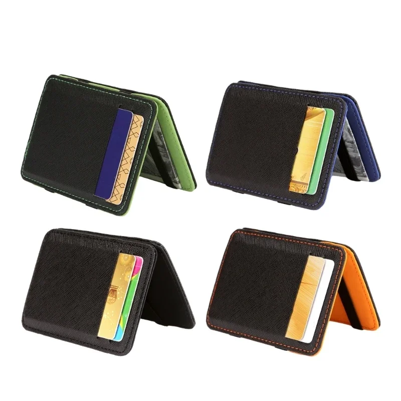 Men Wallet Card Holder Card Wallet Holds up to 10 Cards Leather Cash Holder Business Card Card Holder