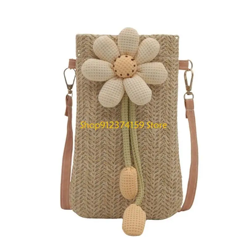 

G5AE Women Straw Bag Shoulder Bag Beach Bag Handwoven Crossbody Bag for Travel Daily
