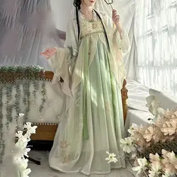 Hanfu Dress Women Chinese Traditional Fairy Cosplay Costume Ancient Hanfu Dress Student Hanfu Green&Blue Dress Plus Size XL