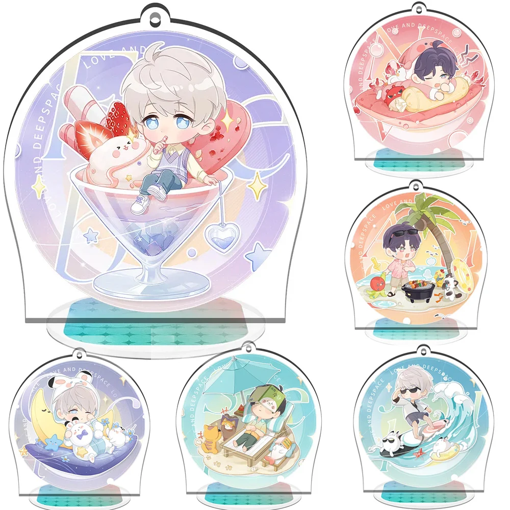 Micro World Life Love and Deepspace Acrylic Stand Xavier Zayne Rafayel Sylus Q Version Cat Model Plate Signing Gifts Desk Decor