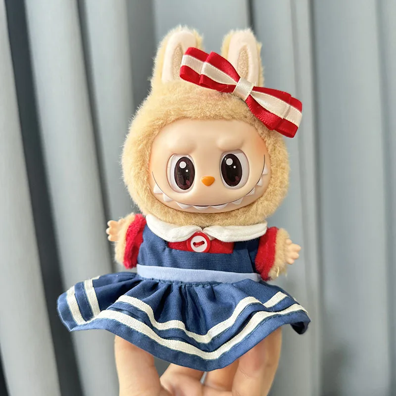 Cute Mini Plush Doll'S Clothes Korea Kpop Exo Labubu II Idol Dolls Jumpsuit Sitting Party Clothing Skirts Bib Pants Accessories