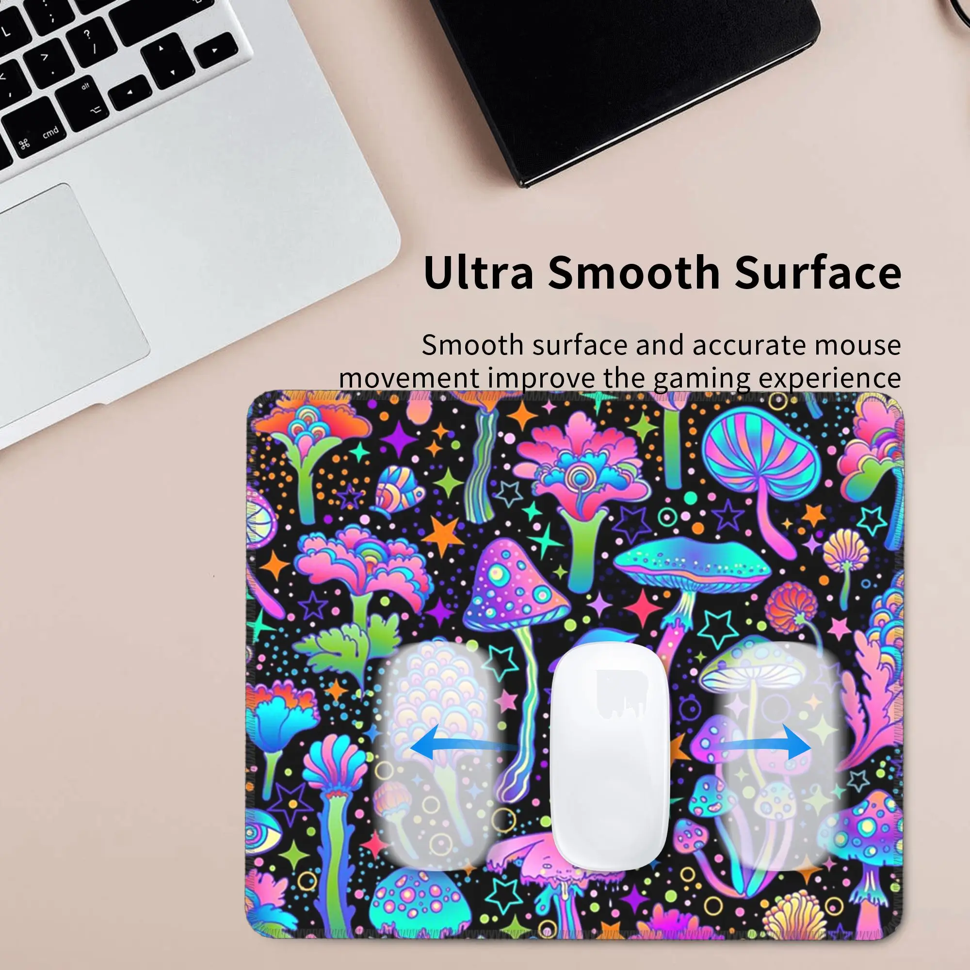 Psychedelic Magic Mushrooms Lava Mouse Pad Computer Keyboard Mouse Mat Gamer PC Laptop Desk Mat Office Accessories Table Mats