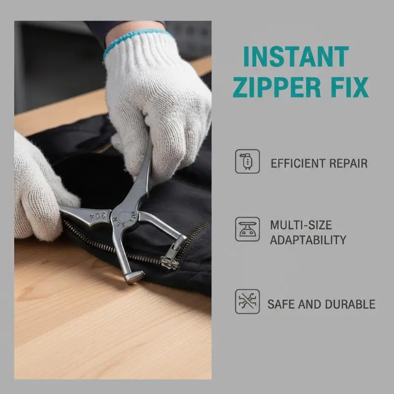 

Stainless Steel Zipper Pliers For Zippers Install Stop Clothes Shoes Zips Repair Kits DIY Replacement Sewing Accessories