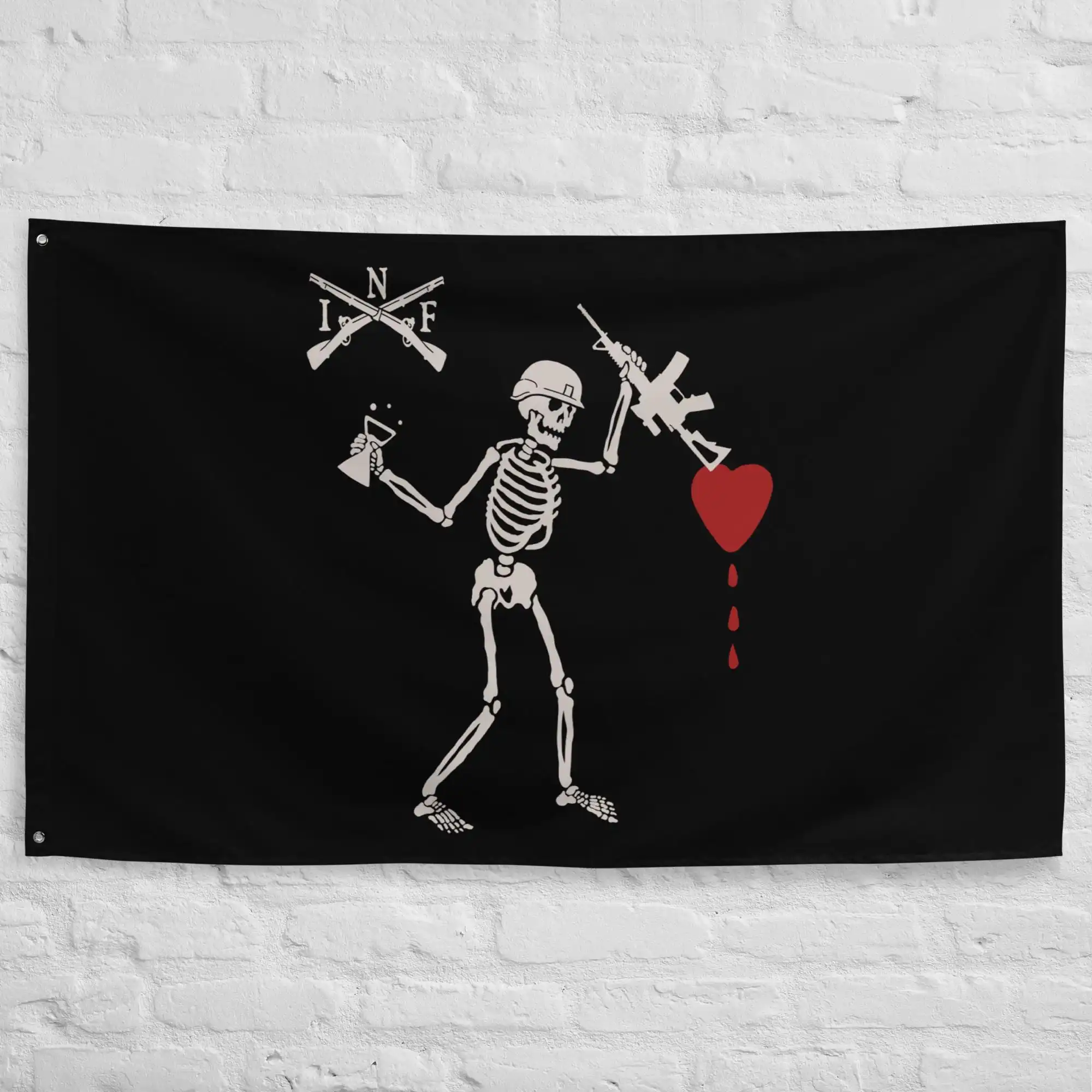 Infantry Military Flag Decorative Home Objects Room Decoration for Bedroom Stuff Barber Shop Custom Flags Advertising Flaga Hang