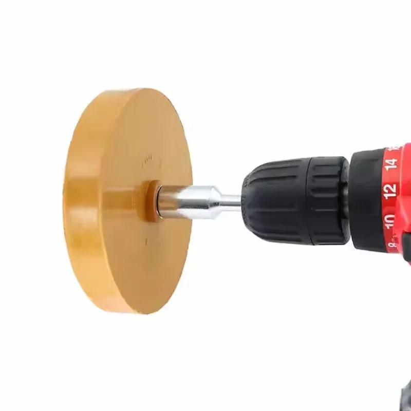 90mm Rubber Eraser Wheel Adhesive Remover For Drill Car Vinyl Decal Sticker Tape Residue Cleaner Removal Tool Accessory