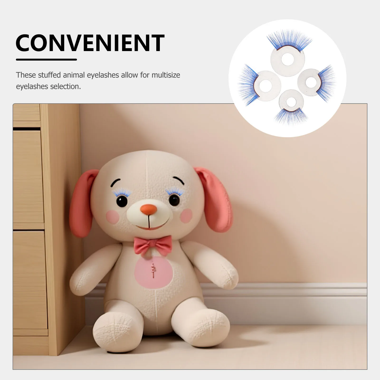 20個入り 安全まつげアクセサリー 多サイズ 14mm 16mm 18mm 20mm リアルなまつげ 編みぐるみ ぬいぐるみ作り用