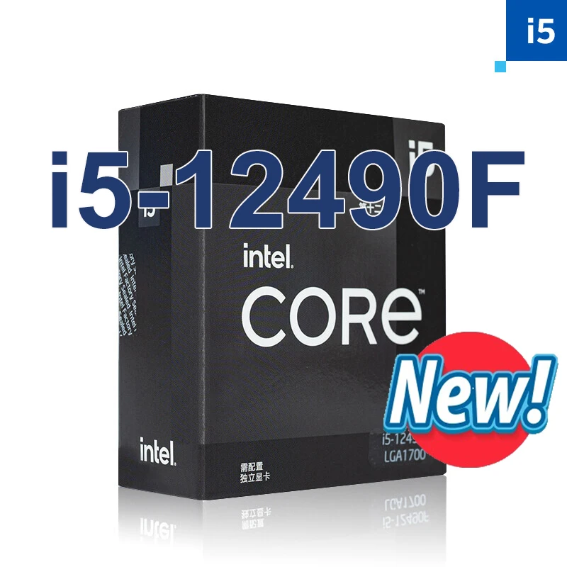 Intel i5-12490F Core 12th Generation Processor 6 Cores 12 Threads Single Core Intel up to 4.6GHz 20M Level 3 Cache Desktop CPU