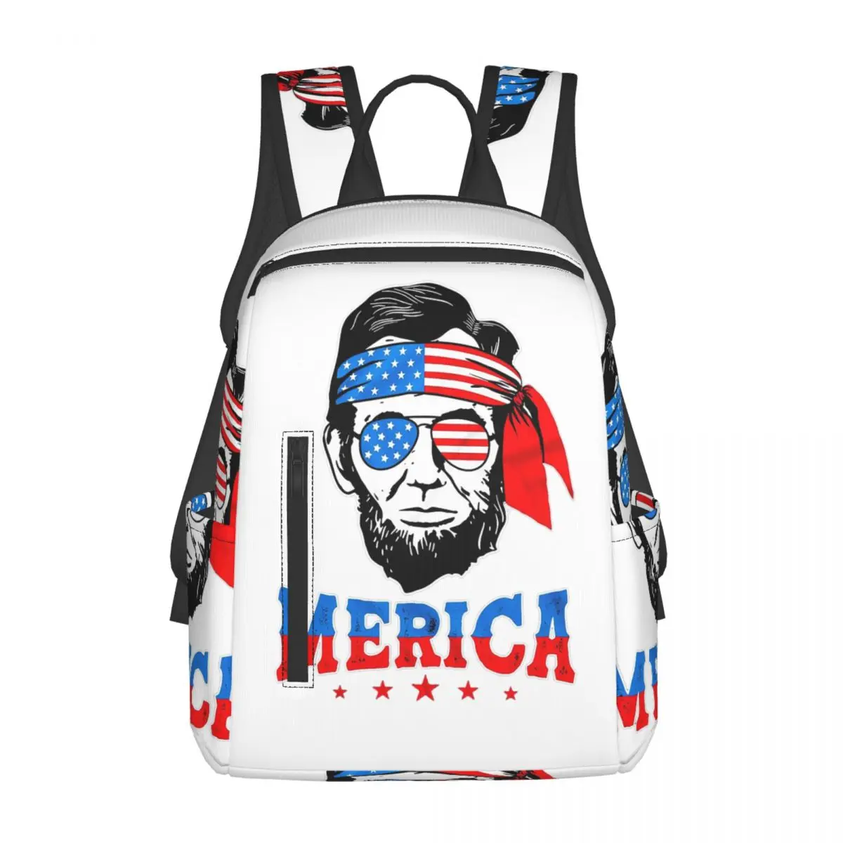 

Merica Abraham Lincoln Backpack Daypack Kids BookBag School Bag Shoulder Bags for Men Women