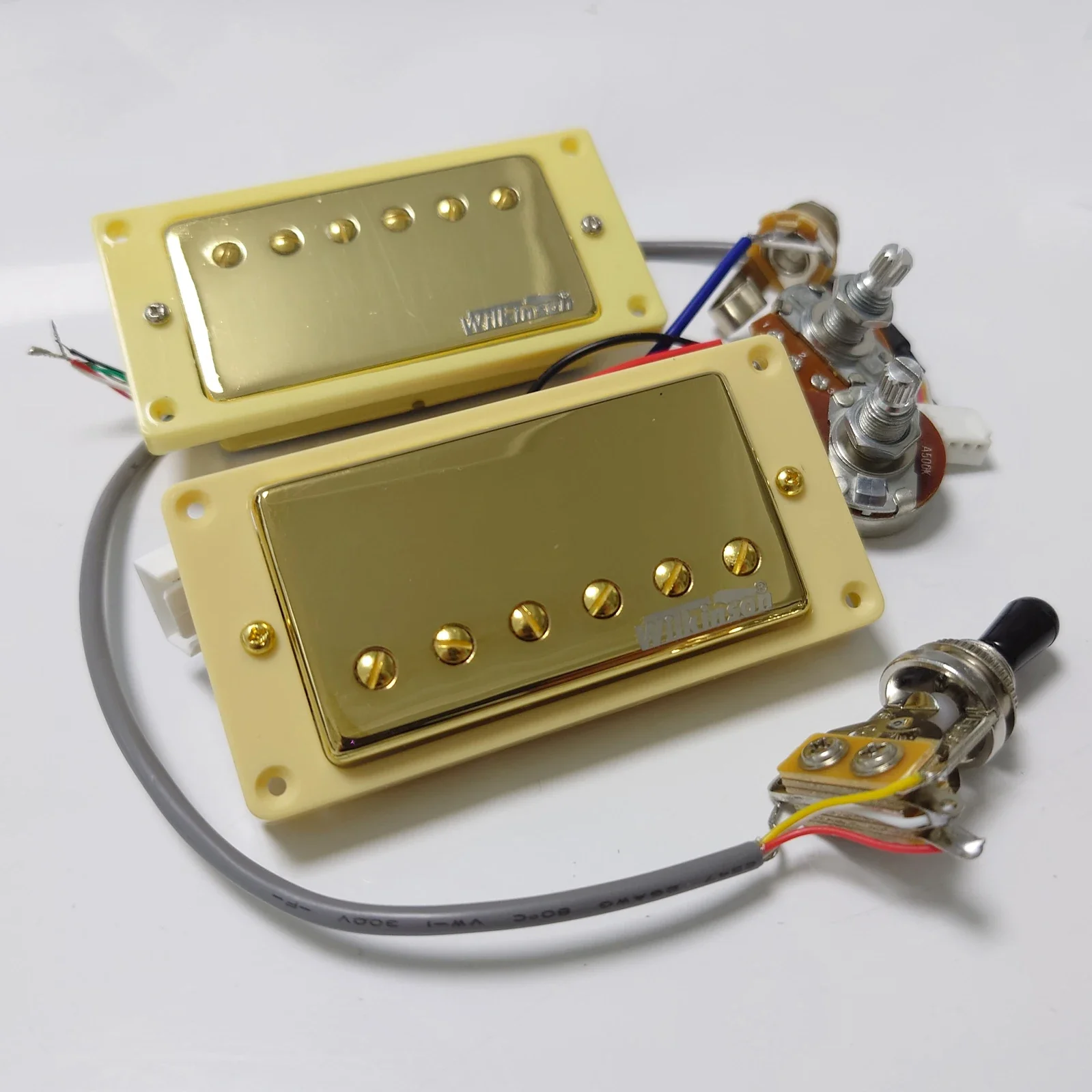 Upgrade Humbucker Pickup Wilkinson 4C Double Coil Pickups (Optional) 1VIT Wiring Harness 1 Set  Gold