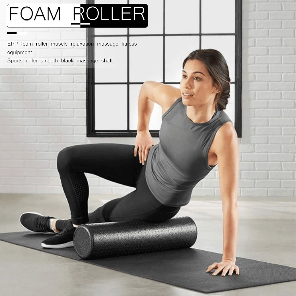 

Yoga Pilates Foam Roller Massage Roller Exercise Training Fitness Equipment Lightweight Yoga Equipment for Muscle Relaxation