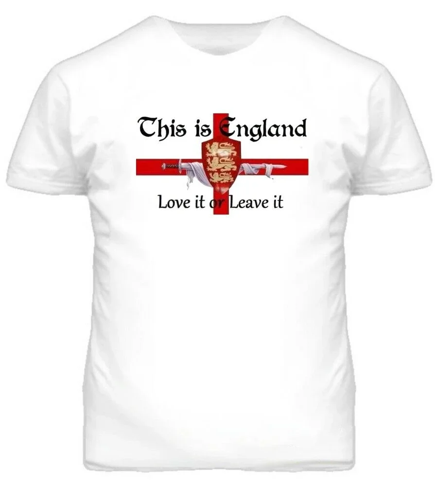 

England Love It Or Leave It T Shirt, St George NEW Men's 100% Cotton Casual T-shirts Loose Top Size S-3XL