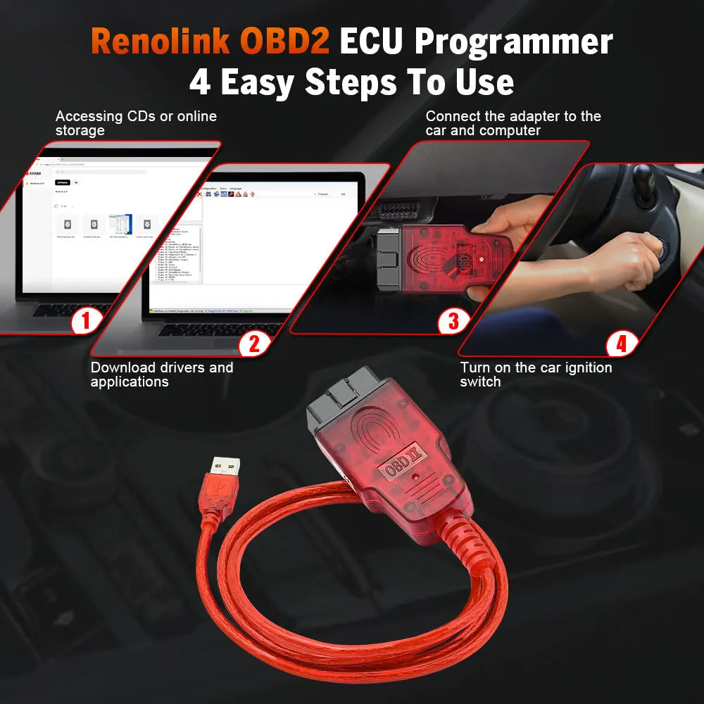 HOT Renolink V2.11 with Keygen for Renault/Dacia Vehicles ECU Programmer Airbag Key Coding Renolink V2.11 Software