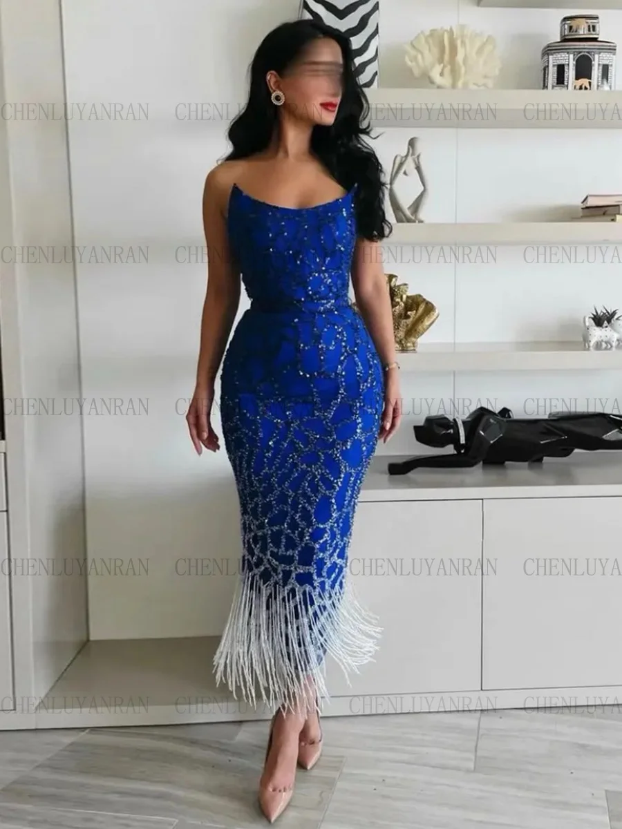 

Gorgeous Mermaid Formal Occasion Dresses 2023 Beading Lace Luxury Elegant Party Dress Strapless Sexy Evening Gowns فساتين حفلات