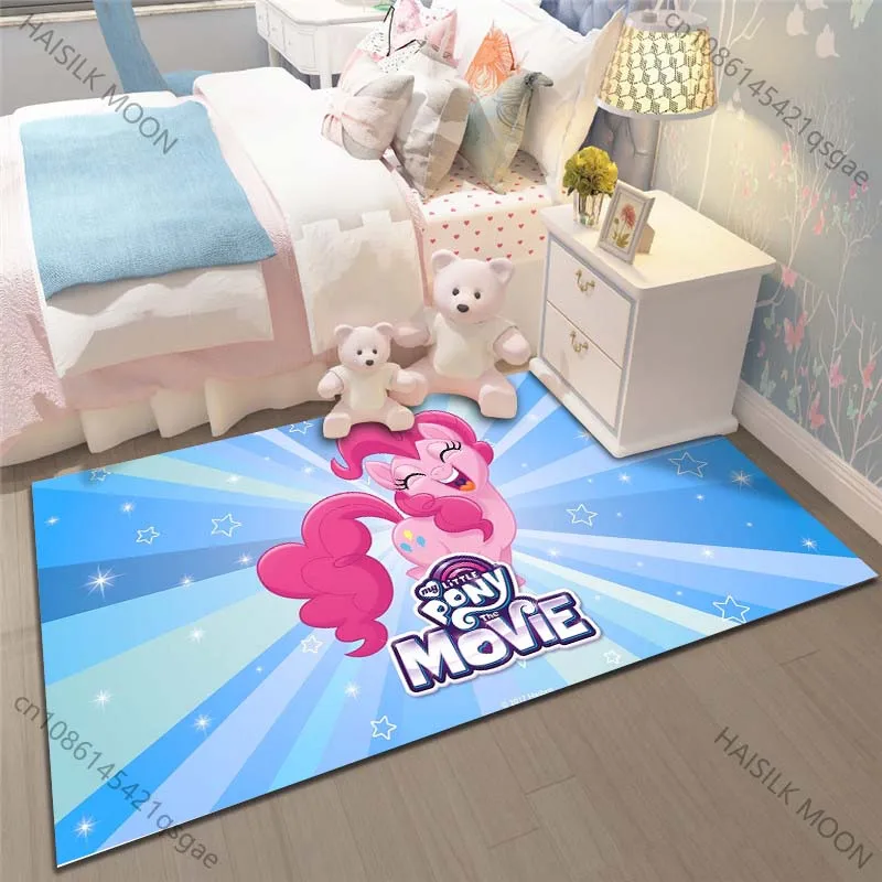 1PC My Little Pony Movie Cartoon Carpet for Living Room Bedroom Kid's Room Home Decor Area Rug Sofa Cloakroom Play Mat for Gifts